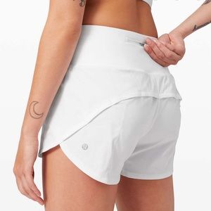 Lululemon 4” Speed Up Shorts (White)